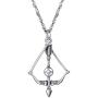 PROSTEEL Bow & Arrow Necklace,Sagittarius Necklace,Archery Necklace,Hunter Charm,Mens Womens Jewelry