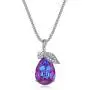 Step Forward Teardrop Pendant Necklace with Swarovski Crystals Dainty Jewelry Leaf Pendants Necklaces Gift for Women Mom Girlfriend Daughter Birthday Party Anniversary