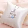 Sterling Silver Rainbow Unicorn Necklace Puppy Cat Paw Horse Narwhal Animal Pendant Necklace for Women Daughter Girls