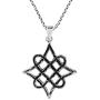 AeraVida Quaternary Celtic Knot Eternity .925 Sterling Silver Pendant Necklace