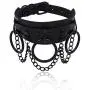 Gothic Jewelry-Adjustable Leather Choker Goth Necklace for Women-PU O Shape Punk Rock Black Soft Collar Chain Choker Cosplayer Gothic Jewelry-Adjustable Leather Choker Goth Necklace for Women-PU O Shape Punk Rock Black Soft Collar Chain Choker Cosplayer