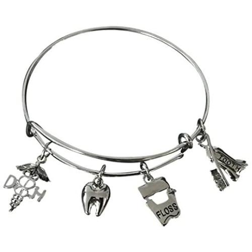 Dental Hygienist Bracelet, Dental Charm Bracelet for Women, Dentist Jewelry, Dental Hygienist Gift