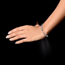 LeCalla Sterling Silver Jewelry Cross Religious Adjustable Bracelet for Women Teen