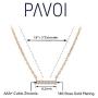 PAVOI 14K Gold Plated Bar and Delta Pendant | Layered Necklaces | Gold Necklaces for Women | 18'' Length with a 2'' Extension