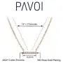 PAVOI 14K Gold Plated Bar and Delta Pendant | Layered Necklaces | Gold Necklaces for Women | 18'' Length with a 2'' Extension