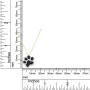 Jewel Zone US 0.1 Ct Black and White Diamond Dog Paw Pendant Necklace in 14K Gold Over Sterling Silver Jewel Zone US 0.1 Ct Black and White Diamond Dog Paw Pendant Necklace in 14K Gold Over Sterling Silver