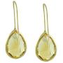 Carillon Stunning Citrine Natural Gemstone Pear Shape Drop Dangle Engagement Earrings 925 Sterling Silver Jewelry | Yellow Gold Plated