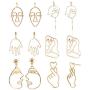 Mrotrida Abstract Human Face Earrings Fashion Alloy Eyes Lips Hand Dangle Earrings Unique Big Earrings for Womens Party
