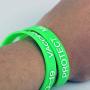 Poem Park Silicone Bracelet COVID-19 Vaccine Vaccinated Protect Me ，COVID 19 Sport Wristbands,2-Pack Adult Size