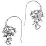 NOVICA .925 Sterling Silver Drop Earrings Floral Vines