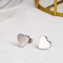TGNEL Hypoallergenic Titanium Stud Earrings for Women Girls, Dainty Simple Heart Earring with Black Red Enamel