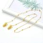 Poem Park Face Mask Chain Lanyard Necklace Holder Strap Mental Pearl Mask Hanger Keeper for Women Girls Around Neck