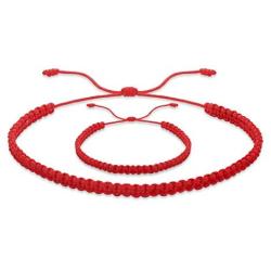 Lucky Charms USA Mommy and Me Red String Bracelet - Set of 2