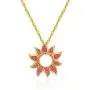 CiNily Created Orange Fire Opal Orange Garnet Rhodium Plated Women Jewelry Gemstone Pendant Necklace 1 1/4'' CiNily Created Orange Fire Opal Orange Garnet Rhodium Plated Women Jewelry Gemstone Pendant Necklace 1 1/4''