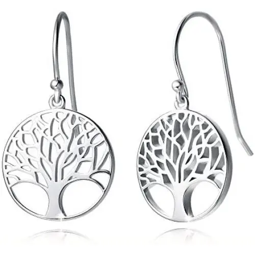 Agvana Sterling Silver Tree of Life Earrings Mothers Day Gifts for Mom Family Tree Dangle Drop Earrings Anniversary Jewelry Birthday Gifts for Women Girls Wife Lover Grandma Her, Diameter 0.6” Agvana Sterling Silver Tree of Life Earrings Mothers Day Gifts for Mom Family Tree Dangle Drop Earrings Anniversary Jewelry Birthday Gifts for Women Girls Wife Lover Grandma Her, Diameter 0.6”