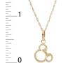 Disney Jewelry Mickey or Minnie Mouse 14K Yellow Gold Pendant Necklace, 18''