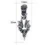 Cool Skull Devil Bone Drop Earring Studs Surgical Steel Crystal Dangle Earrings for Sensitive Ear Men Boy