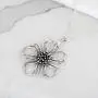 PZ Paz Creations 925 Sterling Silver Flower Necklace For Women Girls | Pendant With 18'' Rolo Chain | Open Work Bohemian Design Jewelry | Hypoallergenic PZ Paz Creations 925 Sterling Silver Flower Necklace For Women Girls | Pendant With 18'' Rolo Chain | Open Work Bohemian Design Jewelry | Hypoallergenic