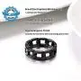 PROSTEEL 316L Stainless Steel Ring, Black/18K Real Gold Plated, 6.4mm Cuban Link Design Band Ring for Men/Women(with Gift Box) PROSTEEL 316L Stainless Steel Ring, Black/18K Real Gold Plated, 6.4mm Cuban Link Design Band Ring for Men/Women(with Gift Box)