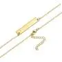 LOYALLOOK Stainless Steel Gold Tone Initial Bar Necklace Alphabet Pendant Necklace 16'' with 2'' extender for Women Mothers Necklace