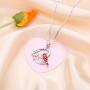 925 Sterling Silver Engrave Always in My Heart Angel Red Bird Cardinal Pendant Necklace and Ring Sympathy Gift for Women Girls