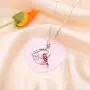 925 Sterling Silver Engrave Always in My Heart Angel Red Bird Cardinal Pendant Necklace and Ring Sympathy Gift for Women Girls
