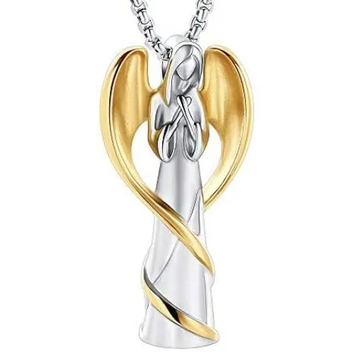 BLESSILY Cremation Jewelry for Ashes Angel Urn Necklace Keepsake Memorial ash Jewelry Gift for Men Women mom dad Lady Sister BLESSILY Cremation Jewelry for Ashes Angel Urn Necklace Keepsake Memorial ash Jewelry Gift for Men Women mom dad Lady Sister
