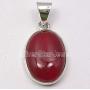 SilverStarJewel 925 Pure Sterling Silver Carnelian Pendant 1.1'' Stone Gift