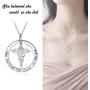 WINNICACA Sterling Silver Nurse Themed Necklace Caduceus & Stethoscope Necklace Nurse Gifts for Women Doctor Graduation Medical Student Women Girls
