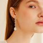 BriLove Womens Elegant Wedding Bridal Crystal Beaded Teardrop Chandelier Dangle Earrings