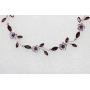 Faship Gorgeous Rhinestone Crystal Floral Necklace Earrings Set