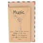 Quan Jewelry Birthday Gifts for Women, Guitar and Treble Clef Pendant Necklace, Music Jewelry with Inspirational Greeting Card