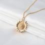Sunflower Pendant Necklace Floral Jewelry Bridesmaid Gifts