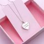 Sterling Silver Sunflower or Lotus Flower Heart Memorial Ash Keepsake Urn Cremation Necklace for Ashes for Women