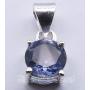 SilverStarJewel Iolite Pendant 1.5 cm 925 Sterling Silver Classic Gift Jewelery