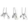 Its All About...You! 3 Necklace Set: 21.6” 2.4mm Stainless Steel Ball Chain Partners in Crime Handcuffs Gun Bullet Shovel 33E