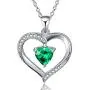 ✦Gifts for Mothers Day✦ Forever Love Heart Necklace Jewelry 18K White Gold/ Rose Gold Plated 925 Sterling Silver Birthstone Pendant Necklace with 5A Cubic Zirconia Birthday Gifts for Women and Girls ✦Gifts for Mothers Day✦ Forever Love Heart Necklace Jewelry 18K White Gold/ Rose Gold Plated 925 Sterling Silver Birthstone Pendant Necklace with 5A Cubic Zirconia Birthday Gifts for Women and Girls