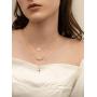 Long tiantian Dainty Layered Necklaces for Women,Multilayer Blue CZ Evil Eye Choker Bead Pendent Necklace for Teen Girls Handmade Lucky Jewelry