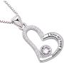 ALOV Jewelry Sterling Silver I Love My Aunt Forever Love Heart Cubic Zirconia Pendant Necklace ALOV Jewelry Sterling Silver I Love My Aunt Forever Love Heart Cubic Zirconia Pendant Necklace