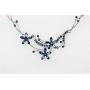 Faship Gorgeous Rhinestone Crystal Floral Necklace Earrings Set