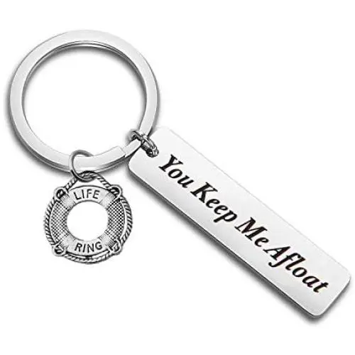 SEIRAA Nautical Gift Thank You Gift For Lifeguard Swimming Coach Gift Lifebuoy Keychain Beach Jewelry SEIRAA Nautical Gift Thank You Gift For Lifeguard Swimming Coach Gift Lifebuoy Keychain Beach Jewelry