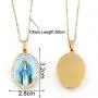 Miraculous Medal, Virgin Mary Necklace, Religious Gifts for Women, Golden Stainless Steel Necklace Inlaid Zircon Pendant, Fashion Religious Jewelry, Gifts for Women, YWLI Miraculous Medal, Virgin Mary Necklace, Religious Gifts for Women, Golden Stainless Steel Necklace Inlaid Zircon Pendant, Fashion Religious Jewelry, Gifts for Women, YWLI