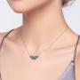 925 Stealing Sliver Oxidized Rose Turquoise necklace New Type Gift For Women Girl,18+2 Inch O Chain