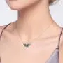 925 Stealing Sliver Oxidized Rose Turquoise necklace New Type Gift For Women Girl,18+2 Inch O Chain