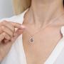 ENZOMAR Amethyst Crystal Necklace for Women - Best Friend Birthday Gifts for Women, Mothers Day Jewelry, Crystals and Healing Stones Bulk, Great Grandma Necklace, Anniversary Jewelry, Sterling Silver Rose Gold, Pendant Necklace, Dainty Necklace