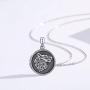 Wolf Locket Necklace 925 Sterling Silver Locket Necklace That Holds Pictures Vintage Oxidized Wolf Pendant for Women Viking Jewelry Gifts for Mens Valentines Day Gifts