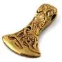 LynnAround Bronze Engraved Viking Celtic Knot Axe Head Thors Hammer Mjolnir Norse Pendant for Necklace Jewelry