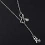 ENSIANTH Rx Pharmacist Pharmacy Jewelry Lariat Y Necklace Graduation Gift with Stethoscope Charm