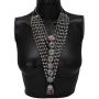 Jwellmart Indian Oxidized Silver Long Statement Partywear Multiline Necklace Fashion Jewelry Set for Women and Girls