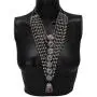 Jwellmart Indian Oxidized Silver Long Statement Partywear Multiline Necklace Fashion Jewelry Set for Women and Girls